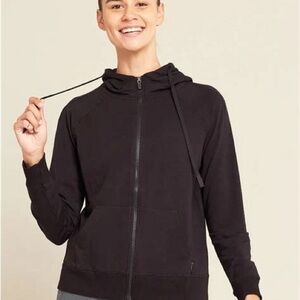Boody Black Zip-Up Hoodie Jacket XS